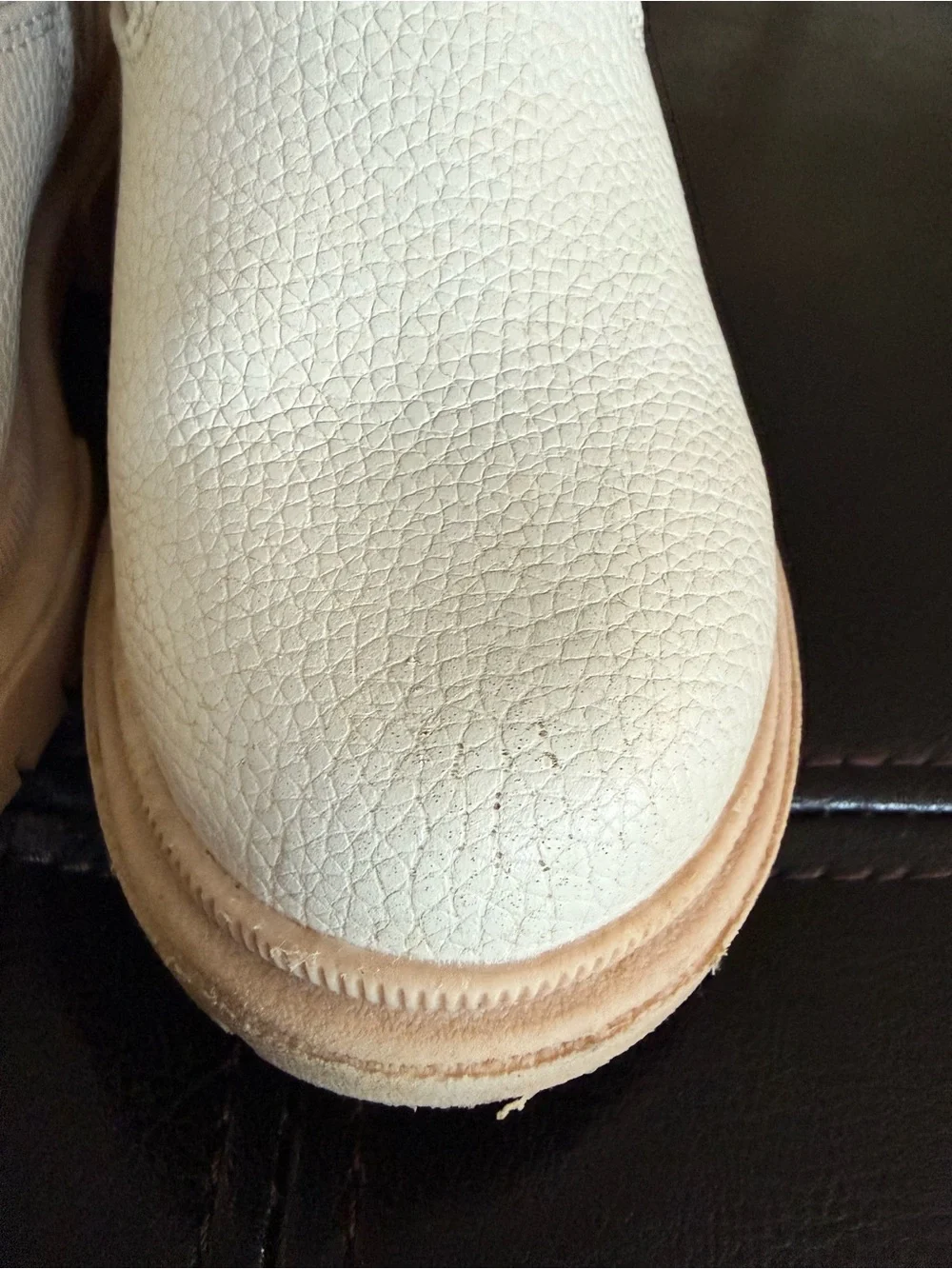 Cat & Jack Cream Ankle Boots with Tan Sole